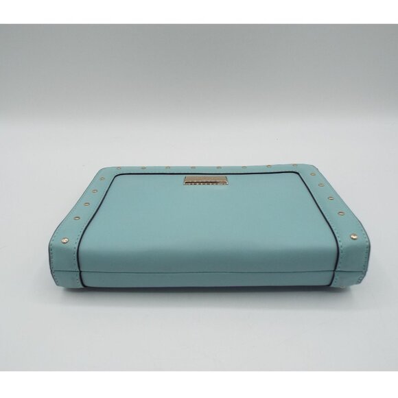 Kate Spade New York Helena Street Light Blue Leather Studded Wristlet Clutch - Picture 3 of 15